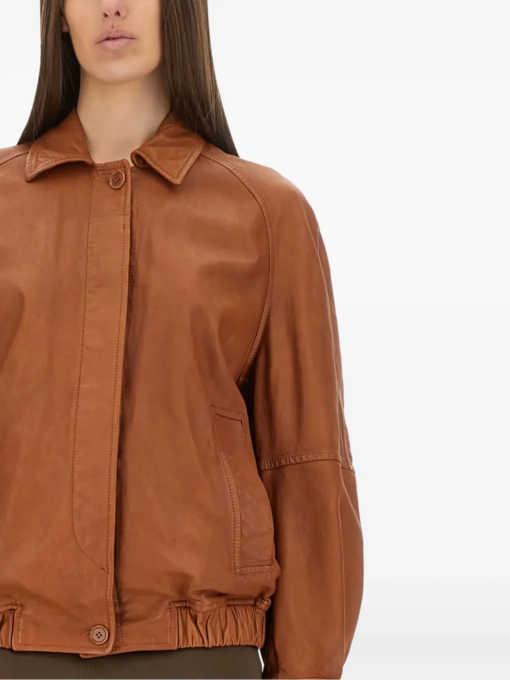 Salvatore Santoro leather bomber jacket CUOIO