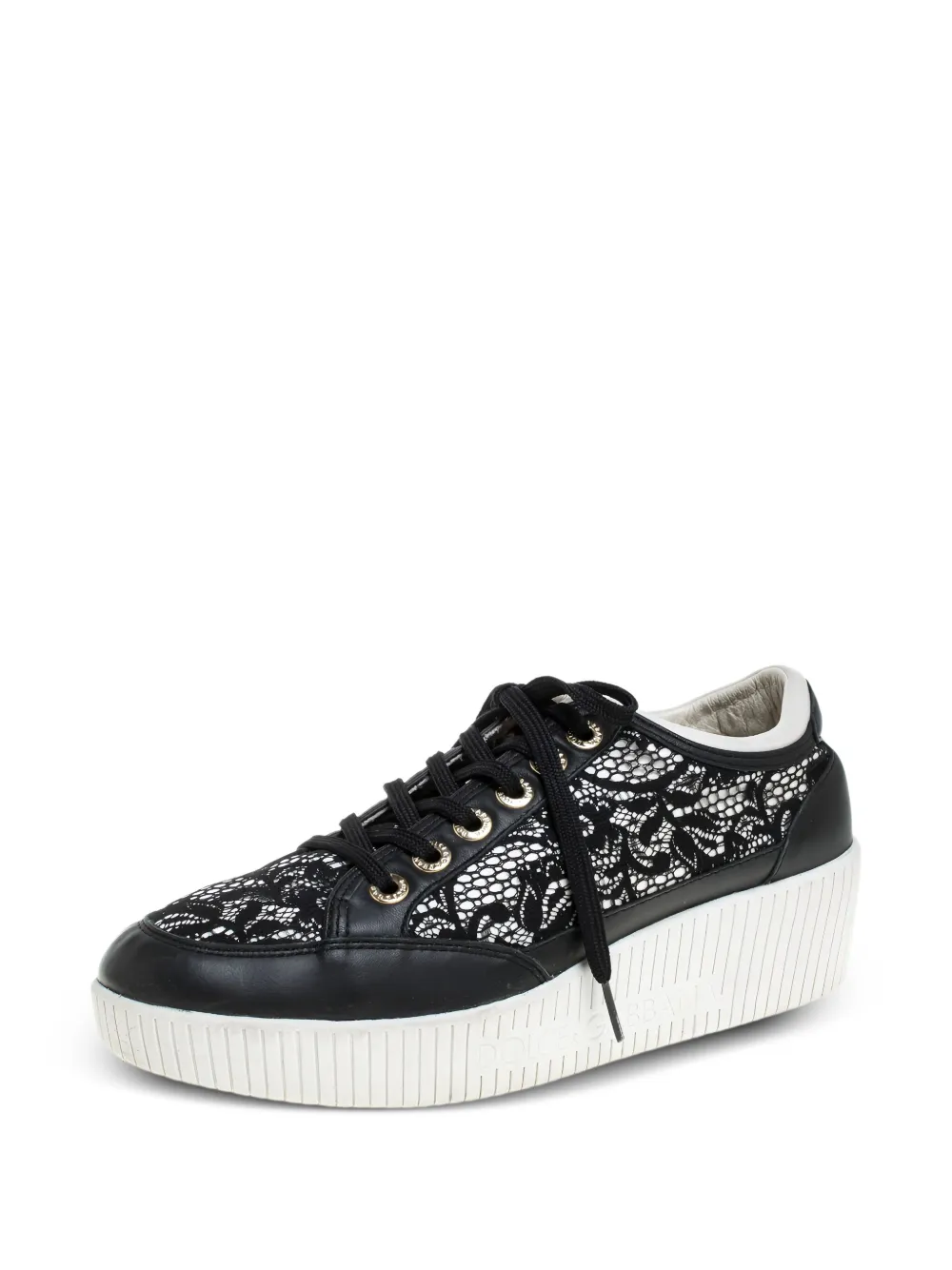 Dolce & Gabbana Pre-Owned tenis con paneles de encaje | Image 2