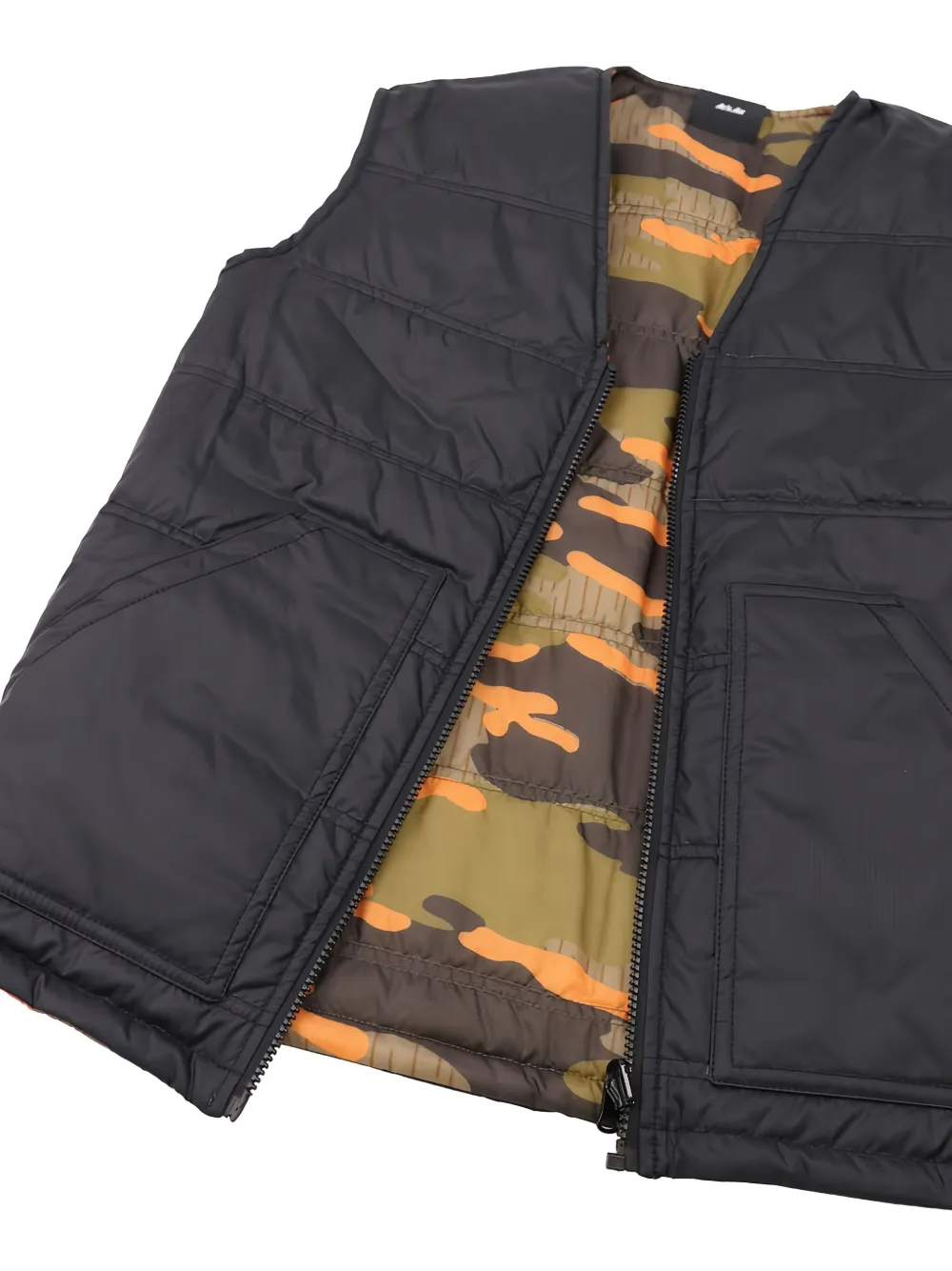 ArkAir Omkeerbaar gilet met patroon en rits Zwart