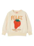 Tiny Cottons strawberry-print sweatshirt - Neutrals