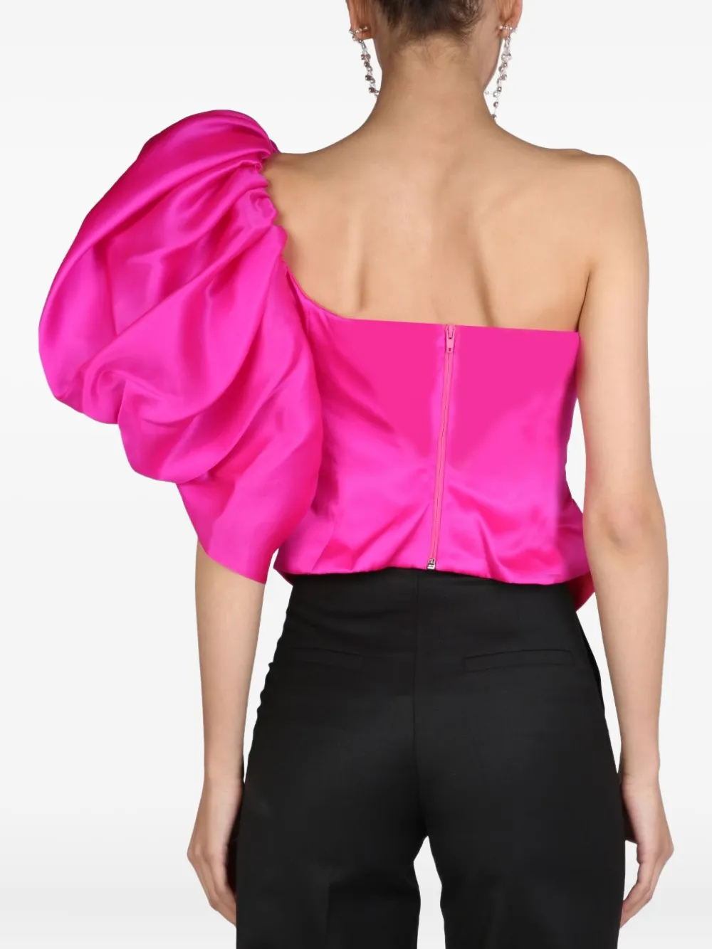  Anouki One-shoulder Puff-sleeve Top - Pink 
