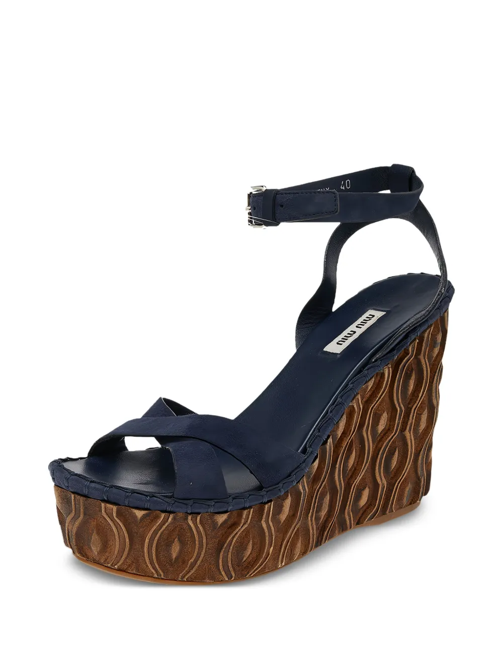 Miu Miu Pre-Owned 130mm wedge sandals | Image 2