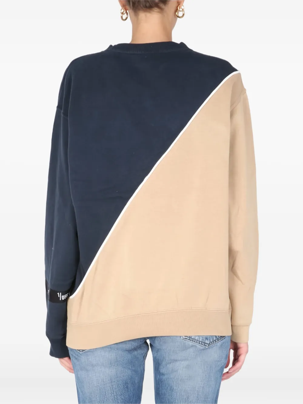 1/off Colourblock Logo Sweatshirt In Neutral