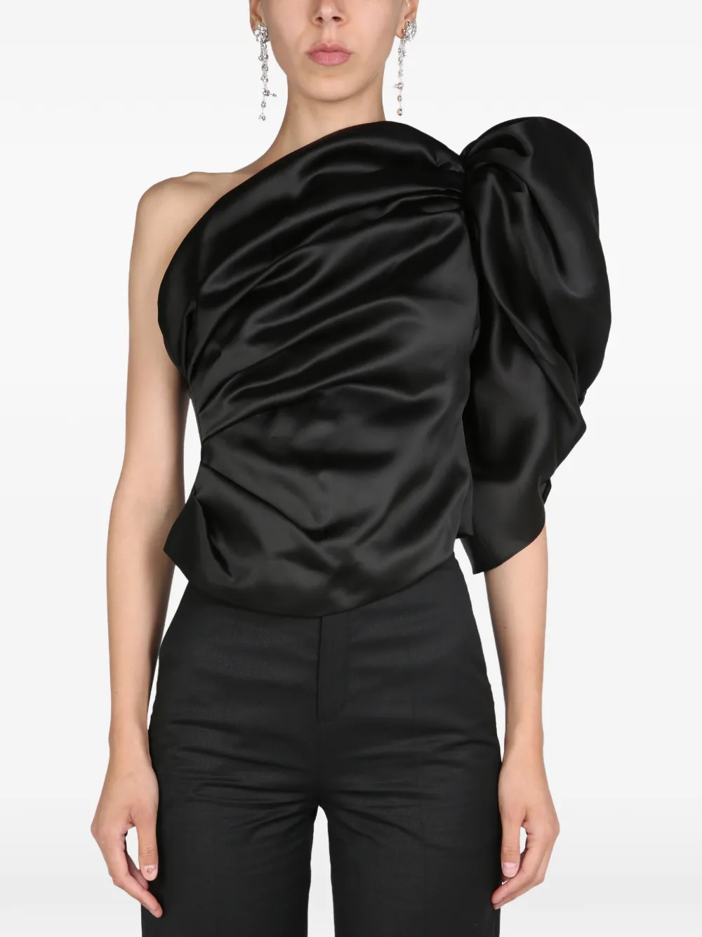 Anouki One-shoulder Dress In Black