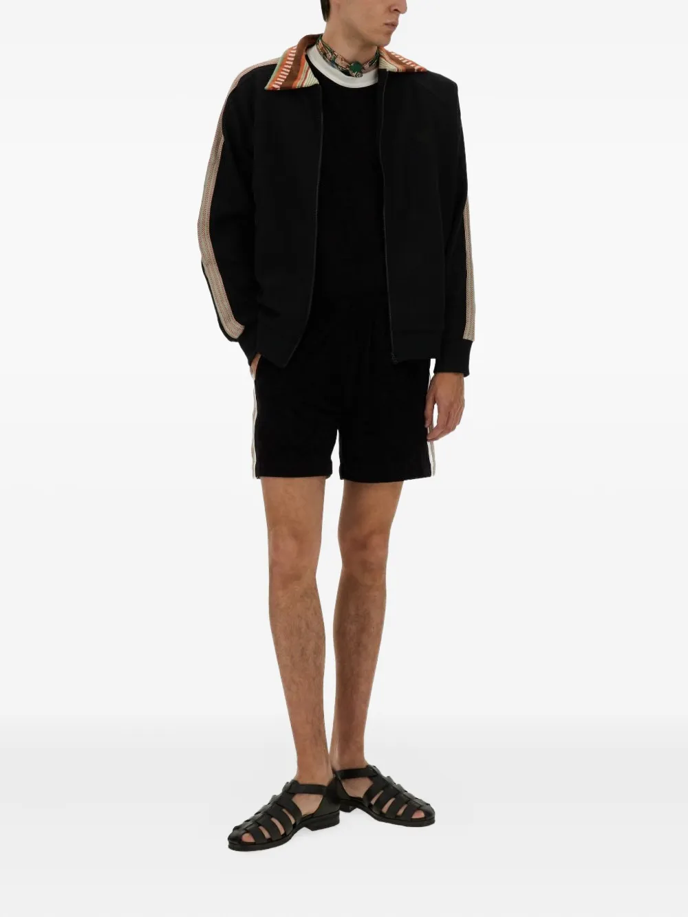 Sasquatchfabrix Side-stripe Shorts In Black