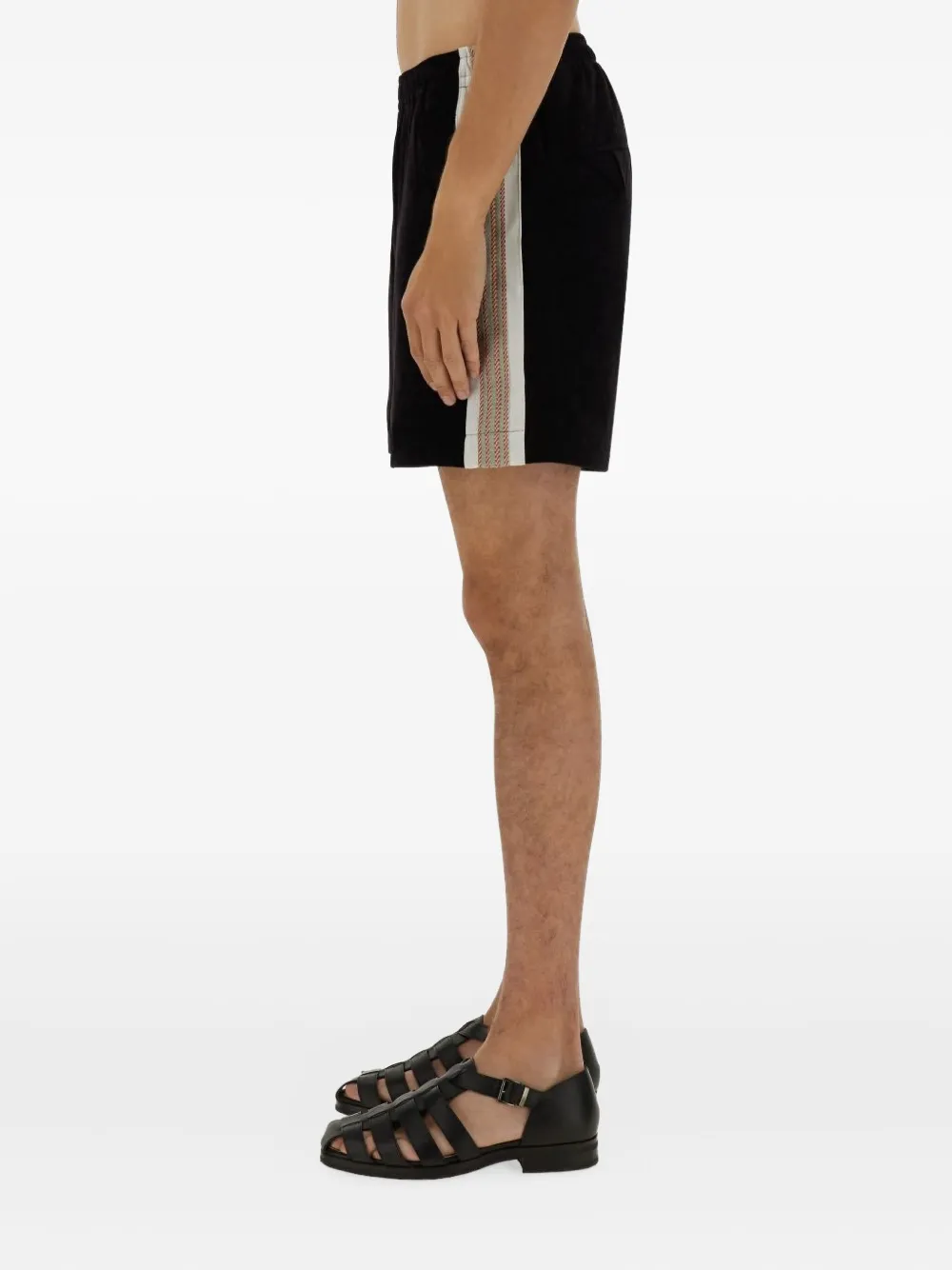 Sasquatchfabrix Side-stripe Shorts In Black