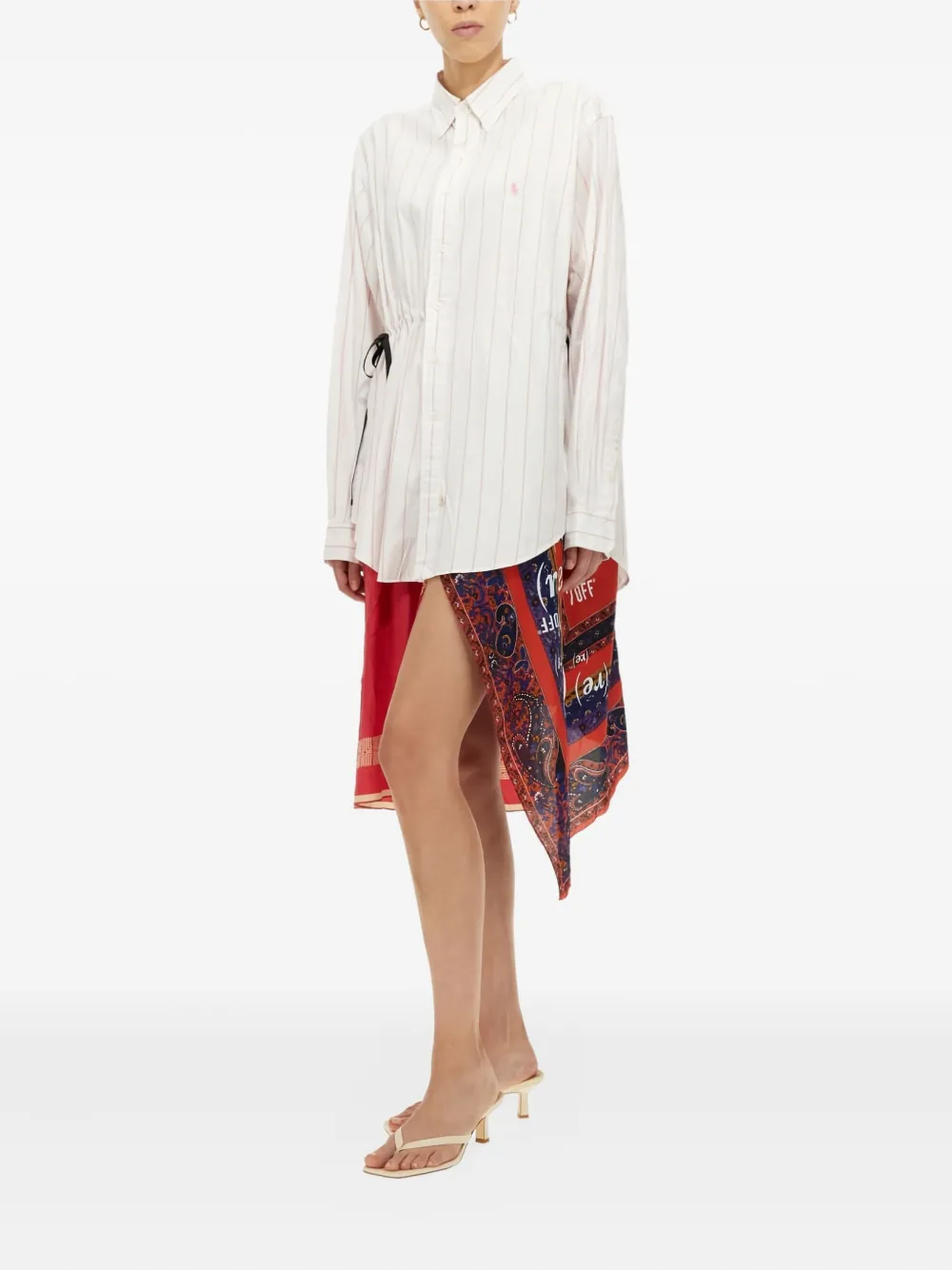 Striped Drawstring Dress