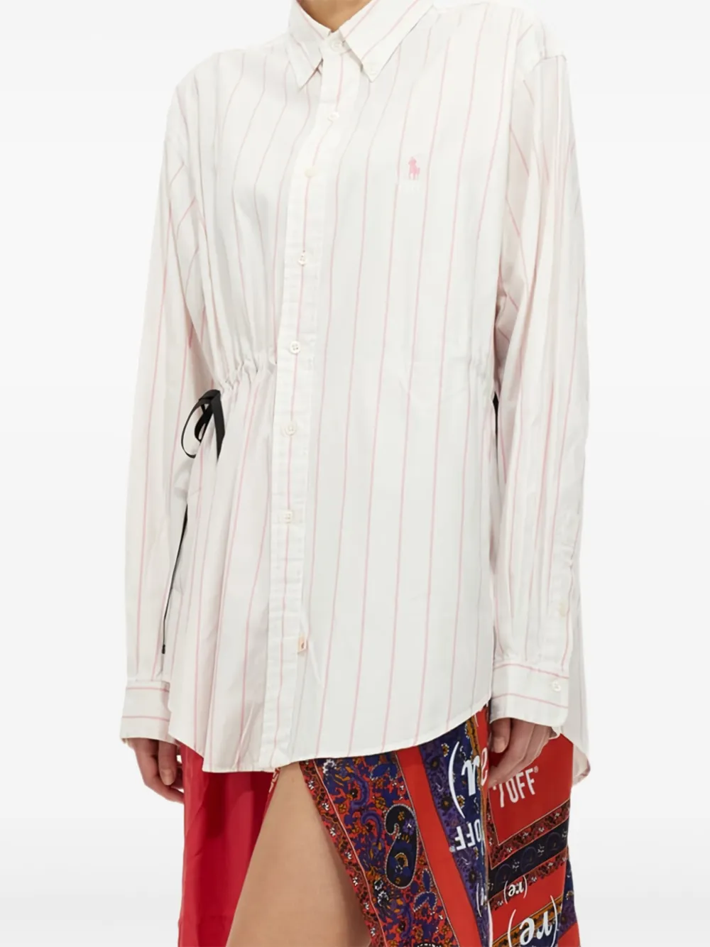 1/OFF striped drawstring dress | blanco | Image 1
