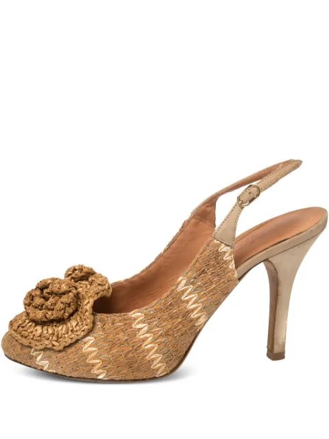 Dolce & Gabbana Pre-Owned 100mm floral-appliqué pumps