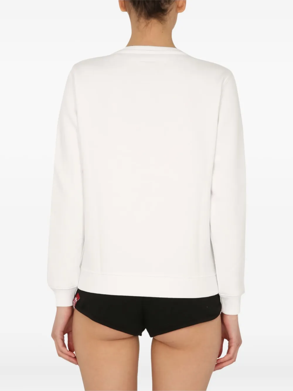 Alpha Industries Nasa-logo Sweatshirt In White