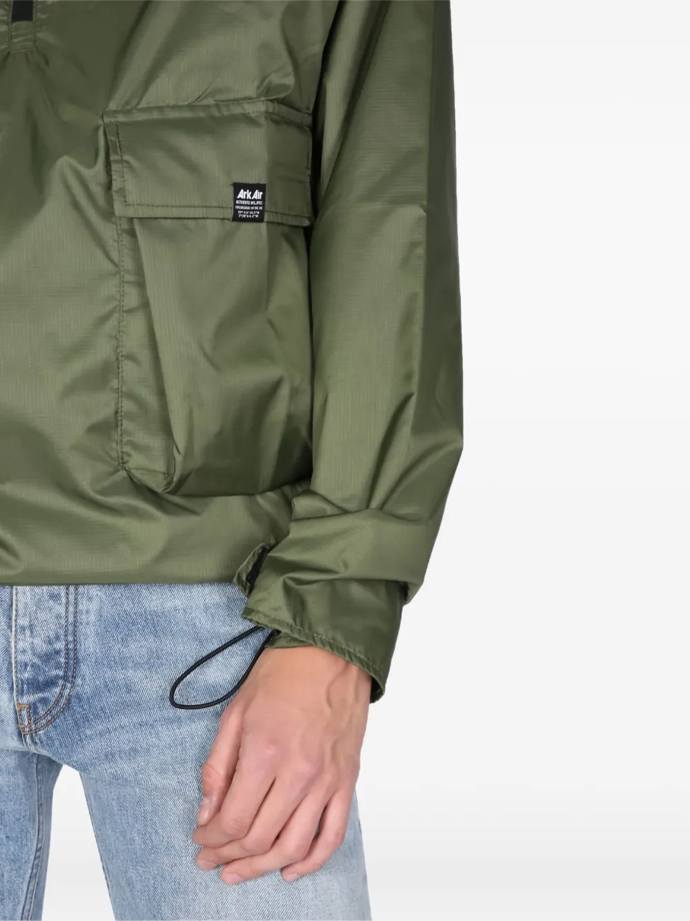 ArkAir pouch-pocket hooded jacket Groen