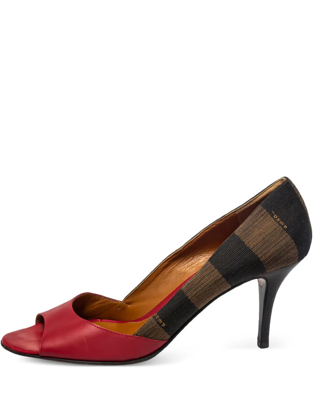 Fendi Pre-Owned 80mm peep-toe heeled pumps | Red | Image 1