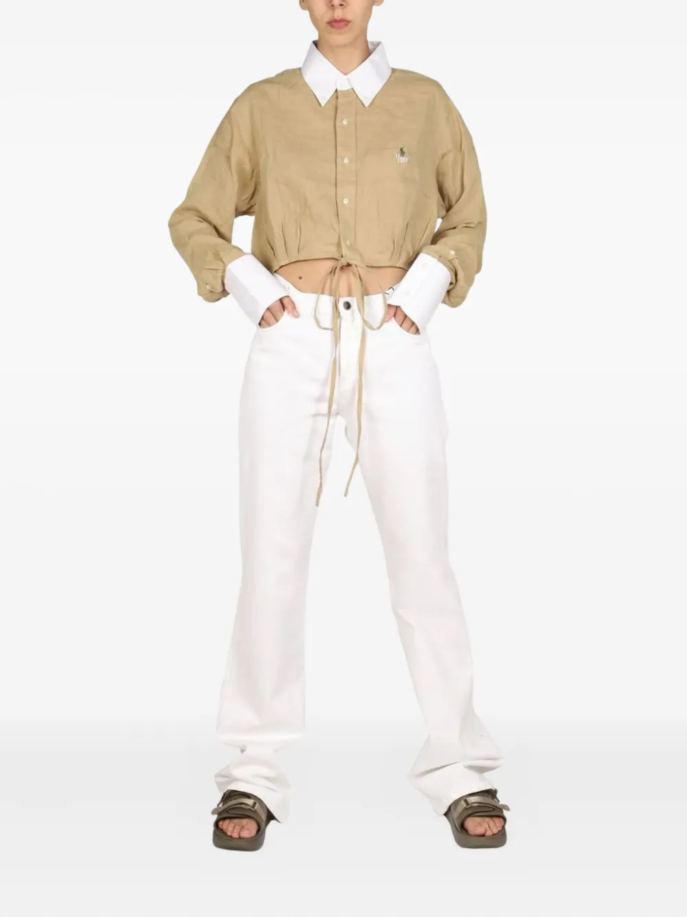 1/OFF tie-detail collared top | Camisas | Image 2