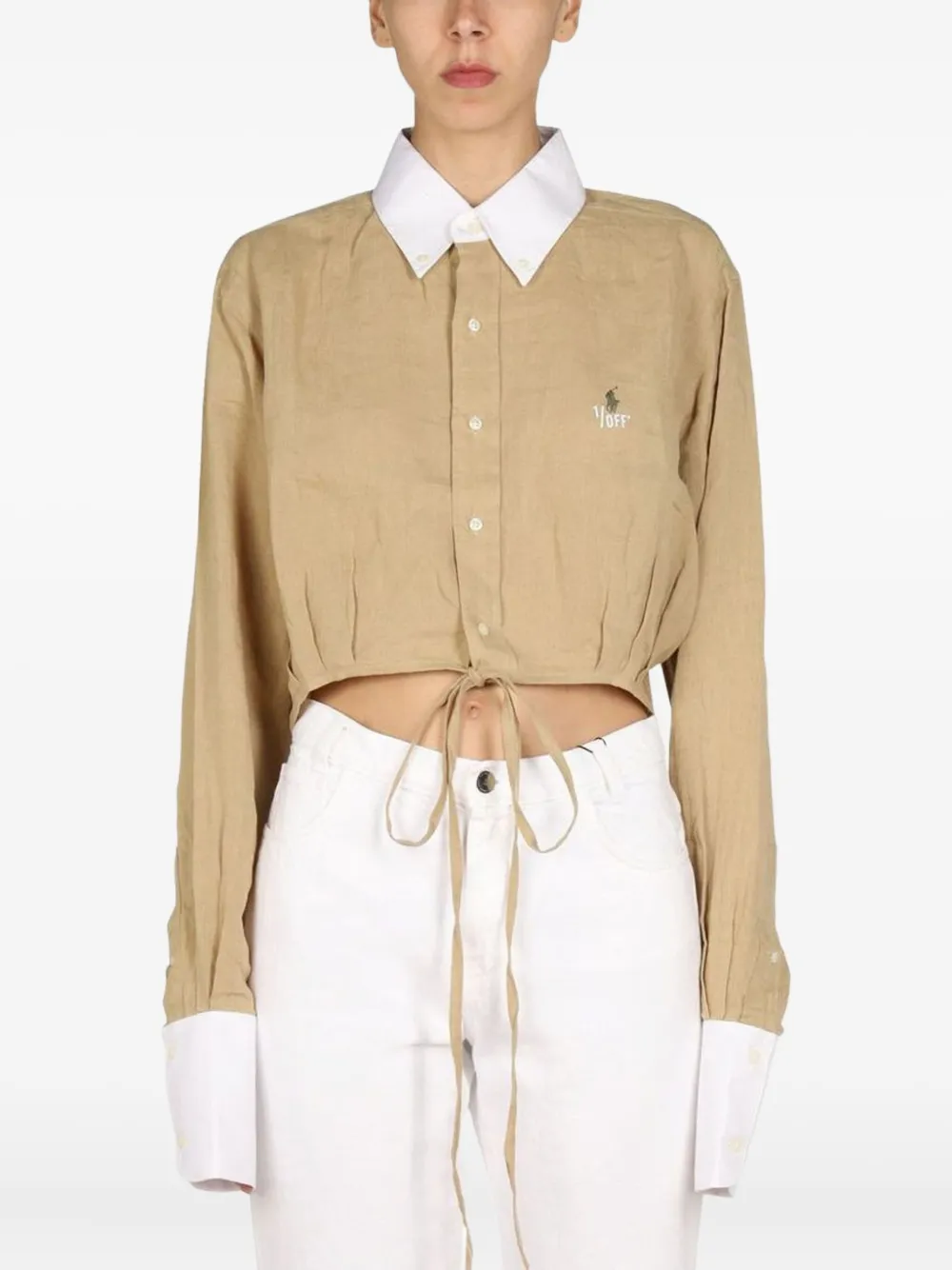 1/OFF tie-detail collared top | neutro | Image 1