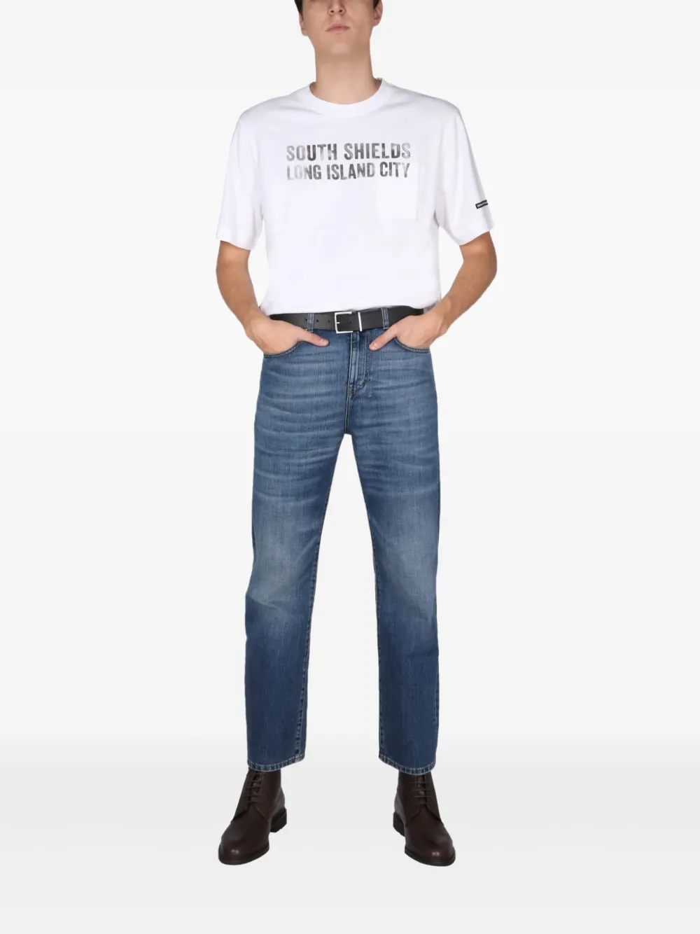 Barbour pocket-detail graphic-print T-shirt - Wit