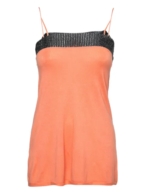 Emporio Armani Pre-Owned top con ribete de cuentas