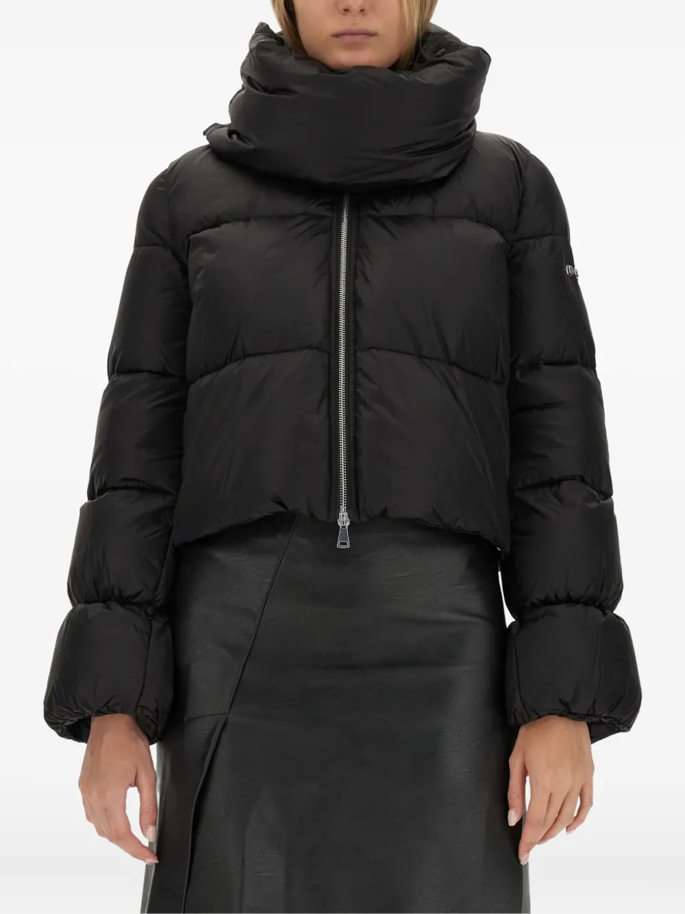 Add funnel-neck puffer jacket | Black | Image 1