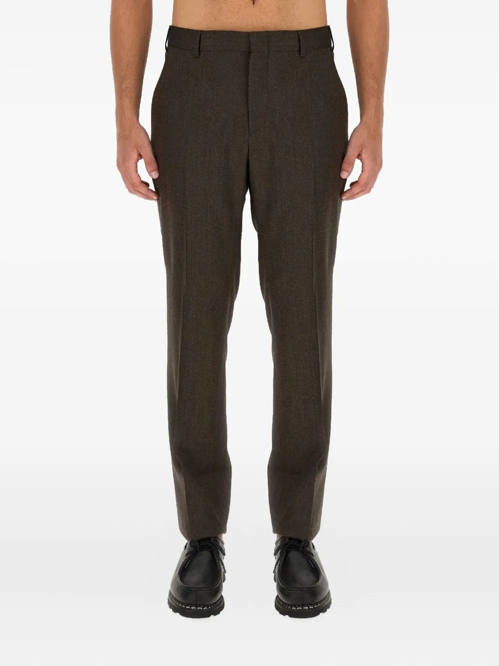Brioni Pienza press-crease trousers | Brown | Image 1