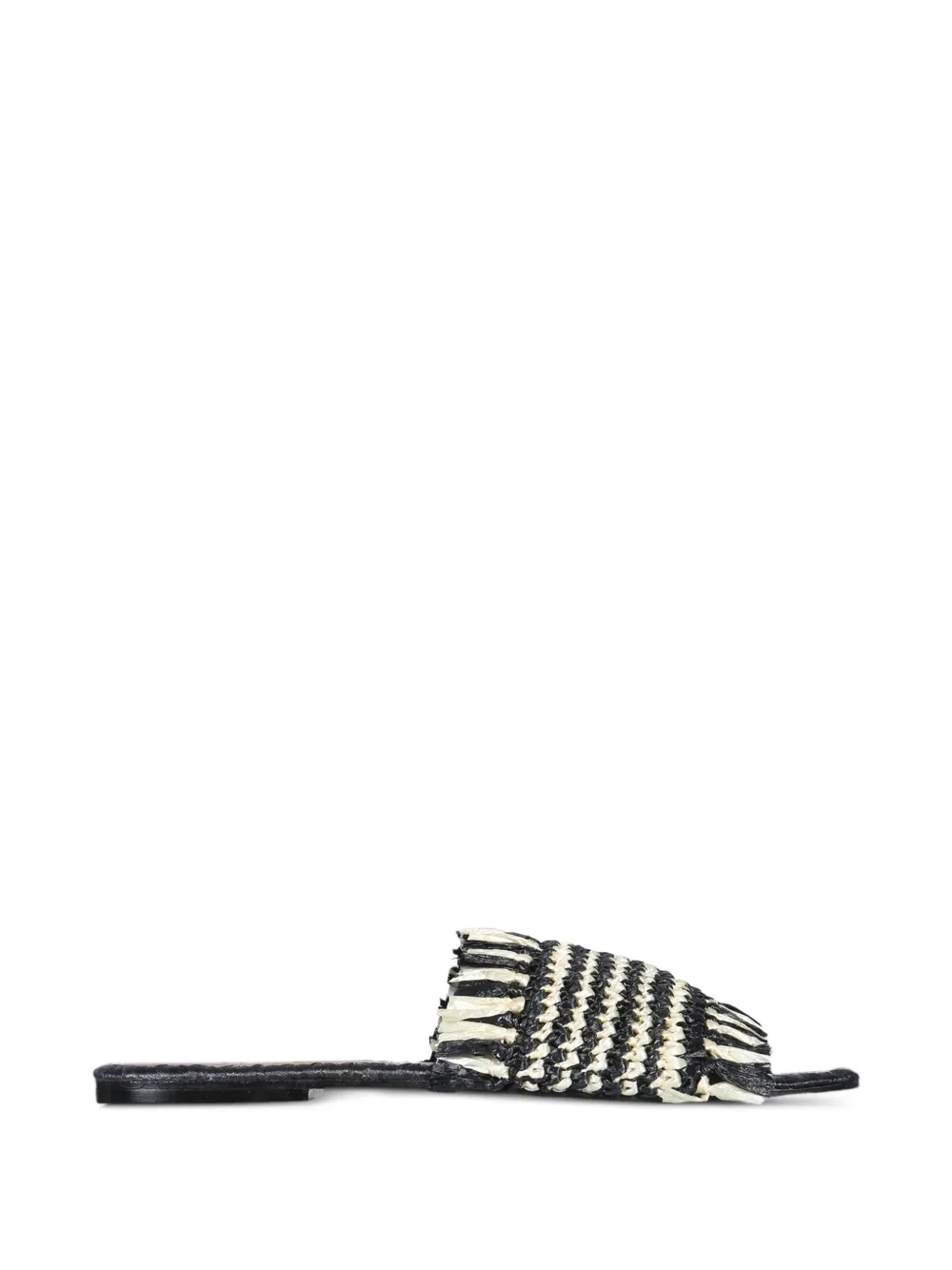 DE SIENA SHOES Tamires fringed woven sandals - Nero