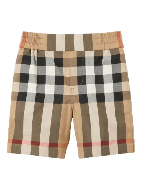 Burberry Kids set de shorts con motivo de cuadros
