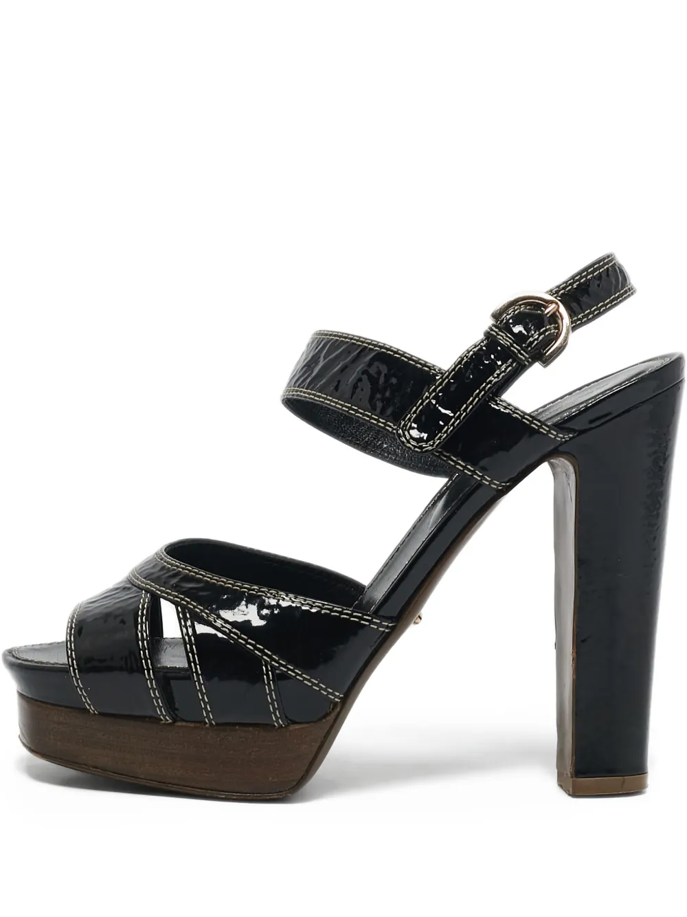 Sergio Rossi Vintage 130mm patent sandals | Black | Image 1
