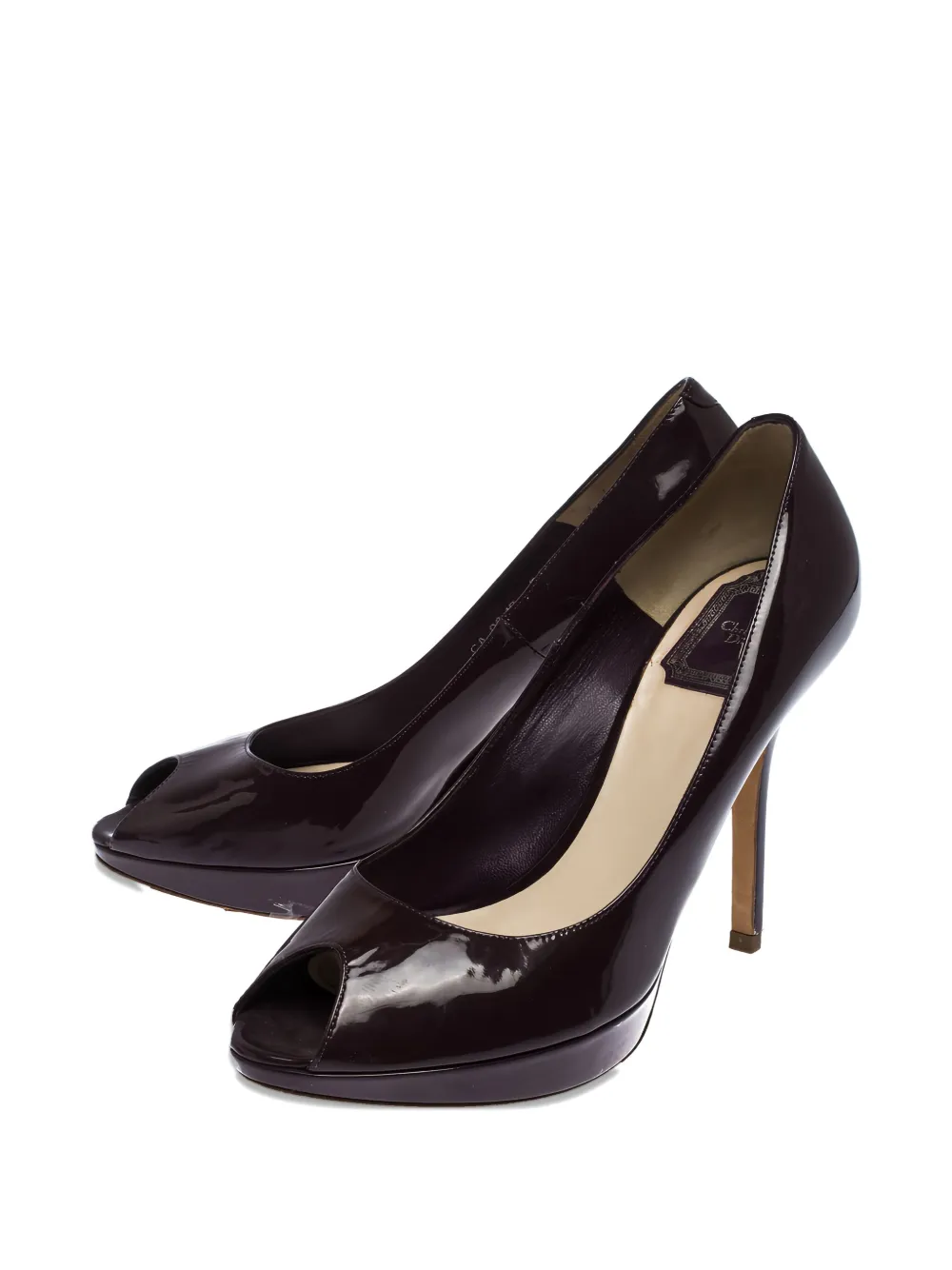 Christian Dior Pre-Owned 110 mm Miss Dior lakleren pumps - Paars