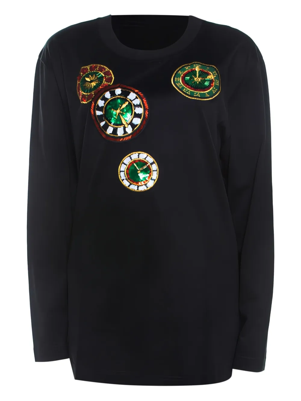 Escada Pre-Owned Top con applicazione - Nero