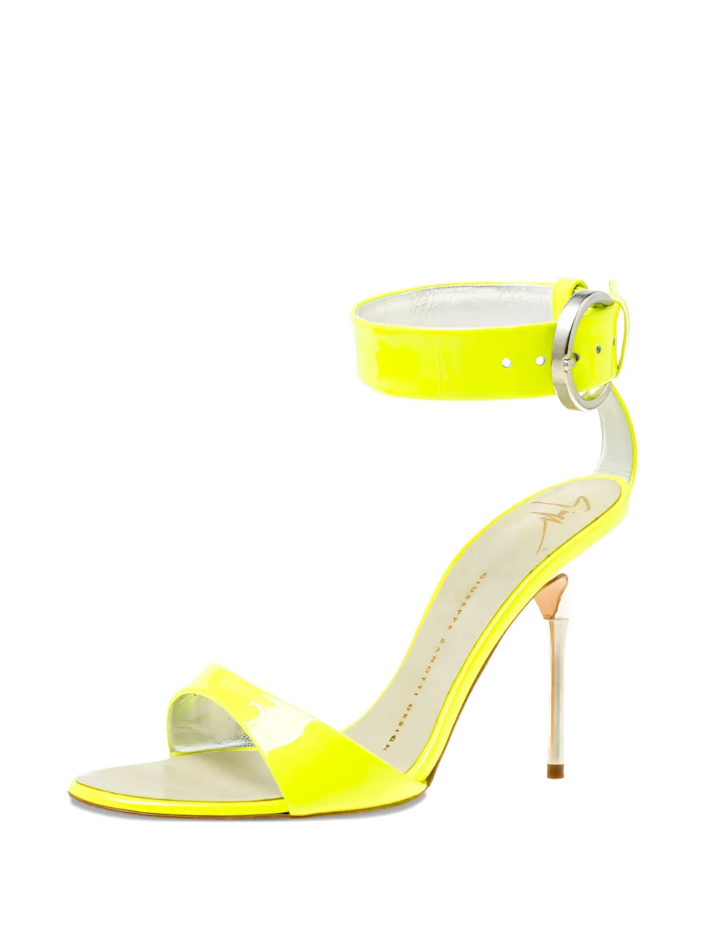 Giuseppe Zanotti 100 mm leren sandalen met hak - Geel