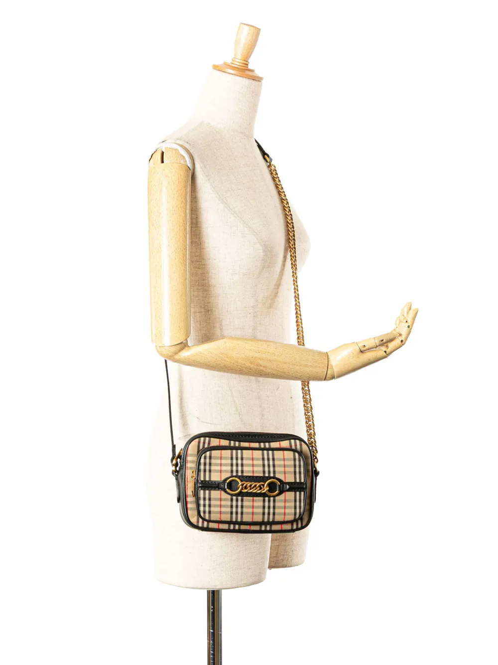 Burberry Pre-Owned 2000-2017 Haymarket Check Canvas 1983 Link crossbody bag | Pre-Owned | Image 2