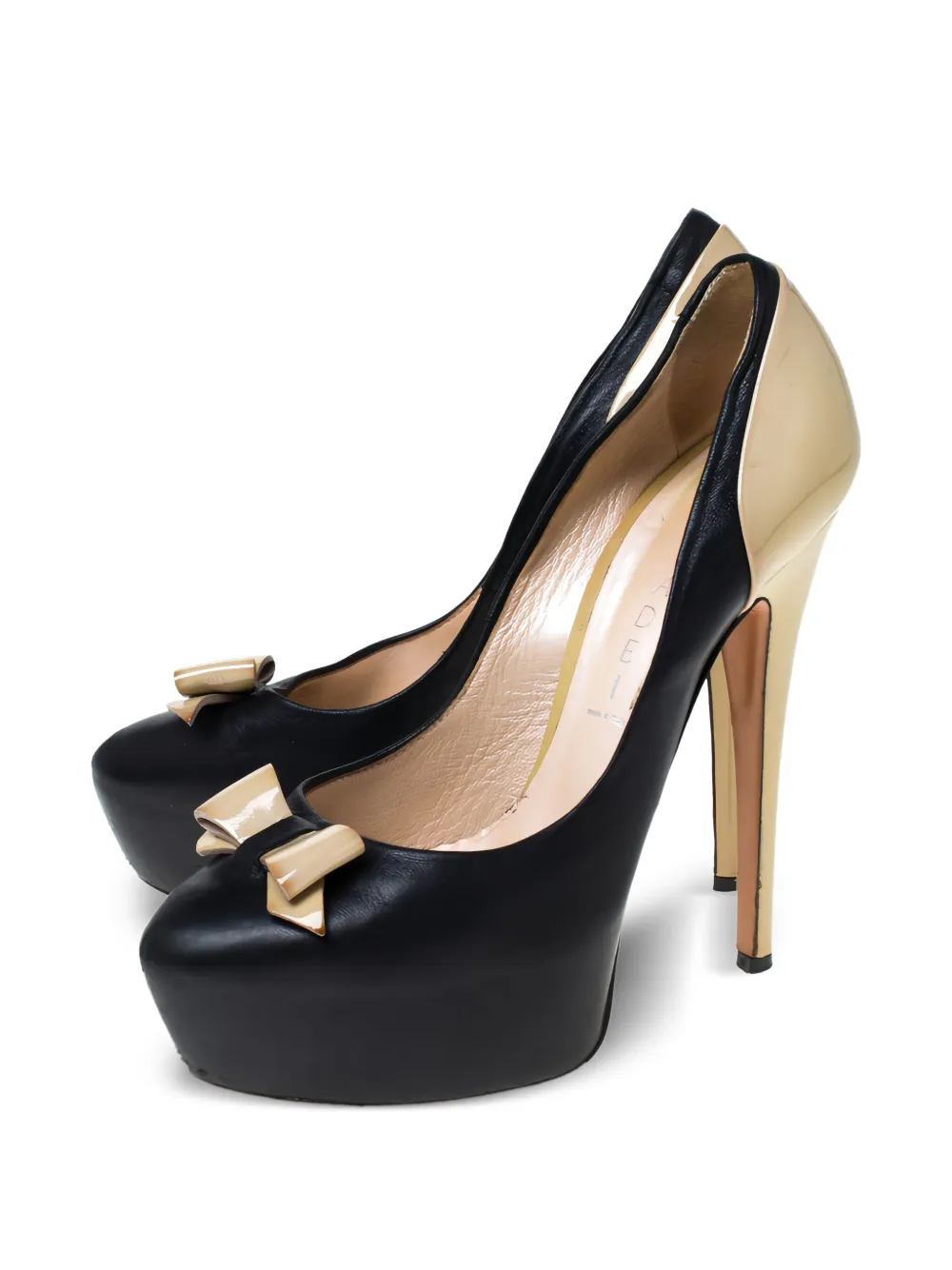 Casadei Vintage 145 mm leren pumps met hak - Zwart