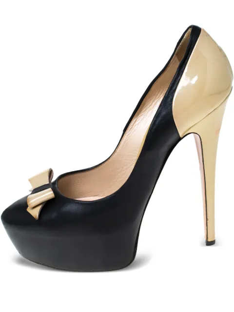 Casadei Vintage 145mm leather heeled pumps