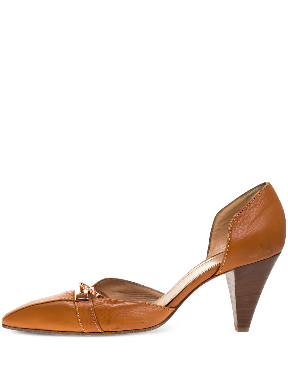 Casadei Vintage Pre-owned Padlock Pumps 80mm - Braun