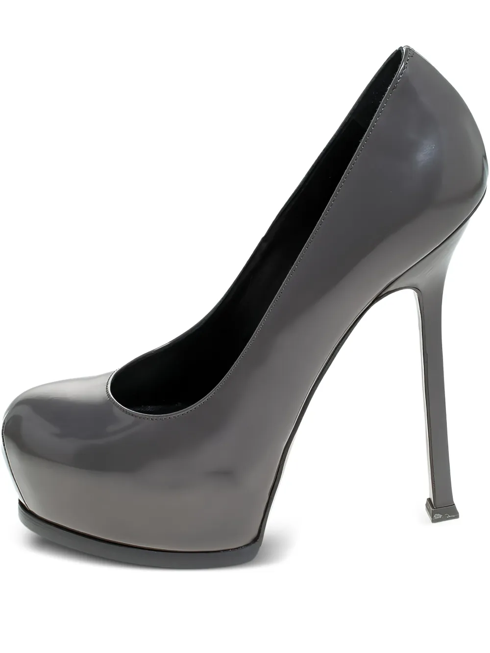 140mm leather heeled pumps