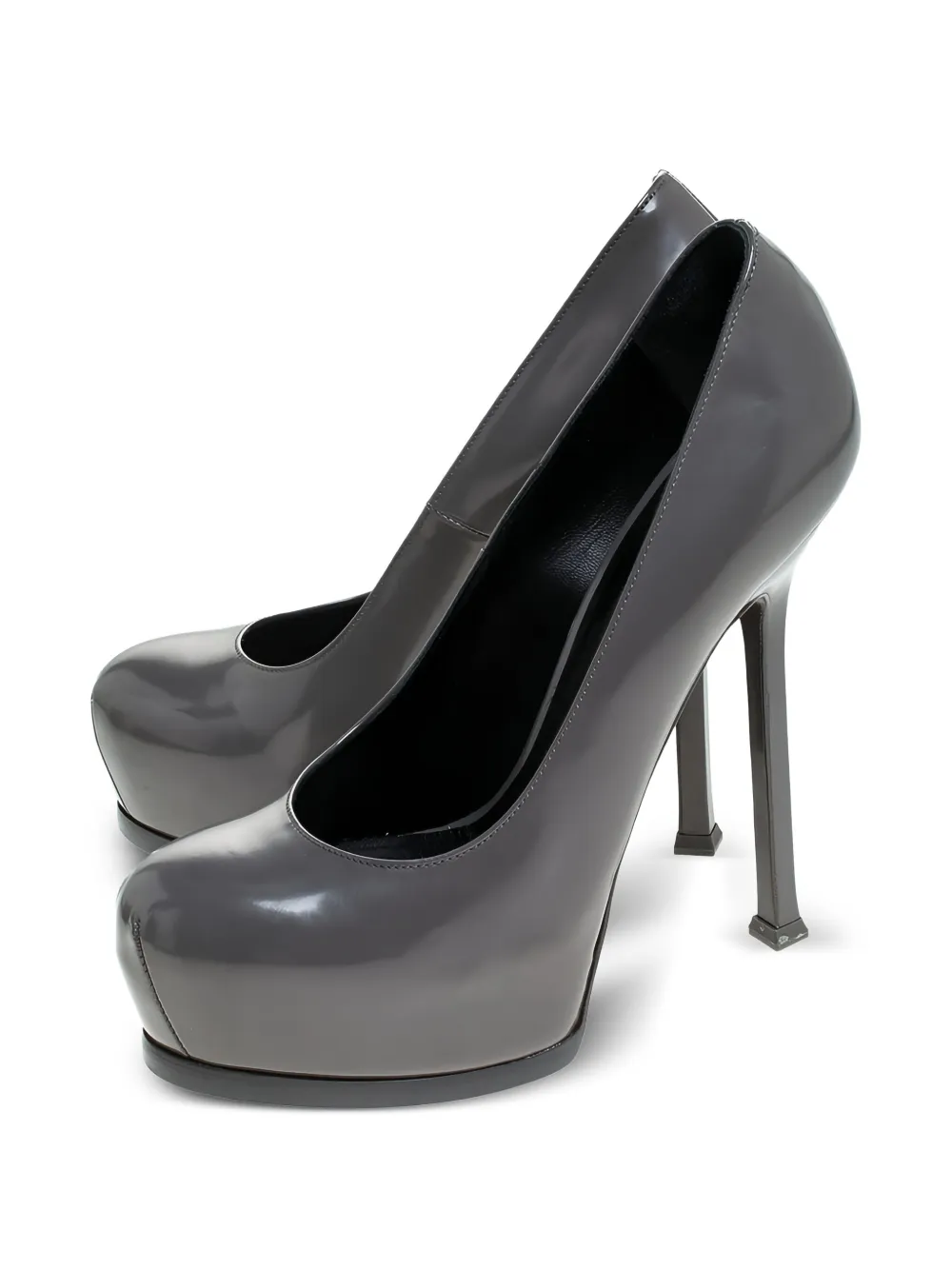 Saint Laurent Pre-Owned 140 mm leren pumps met hak - Grijs