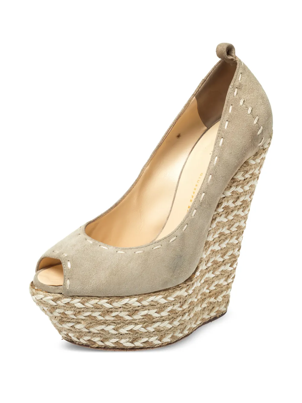 Giuseppe Zanotti Espadrilles met sleehak - Beige
