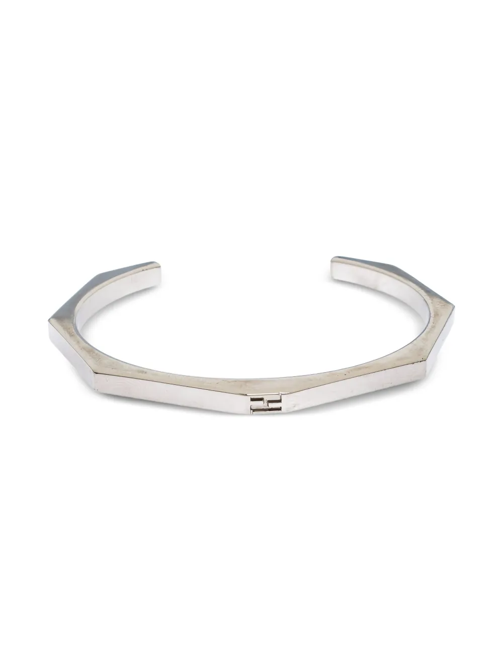 Fendi Pre-Owned FF-logo open-cuff bracelet | Metallic | Image 1