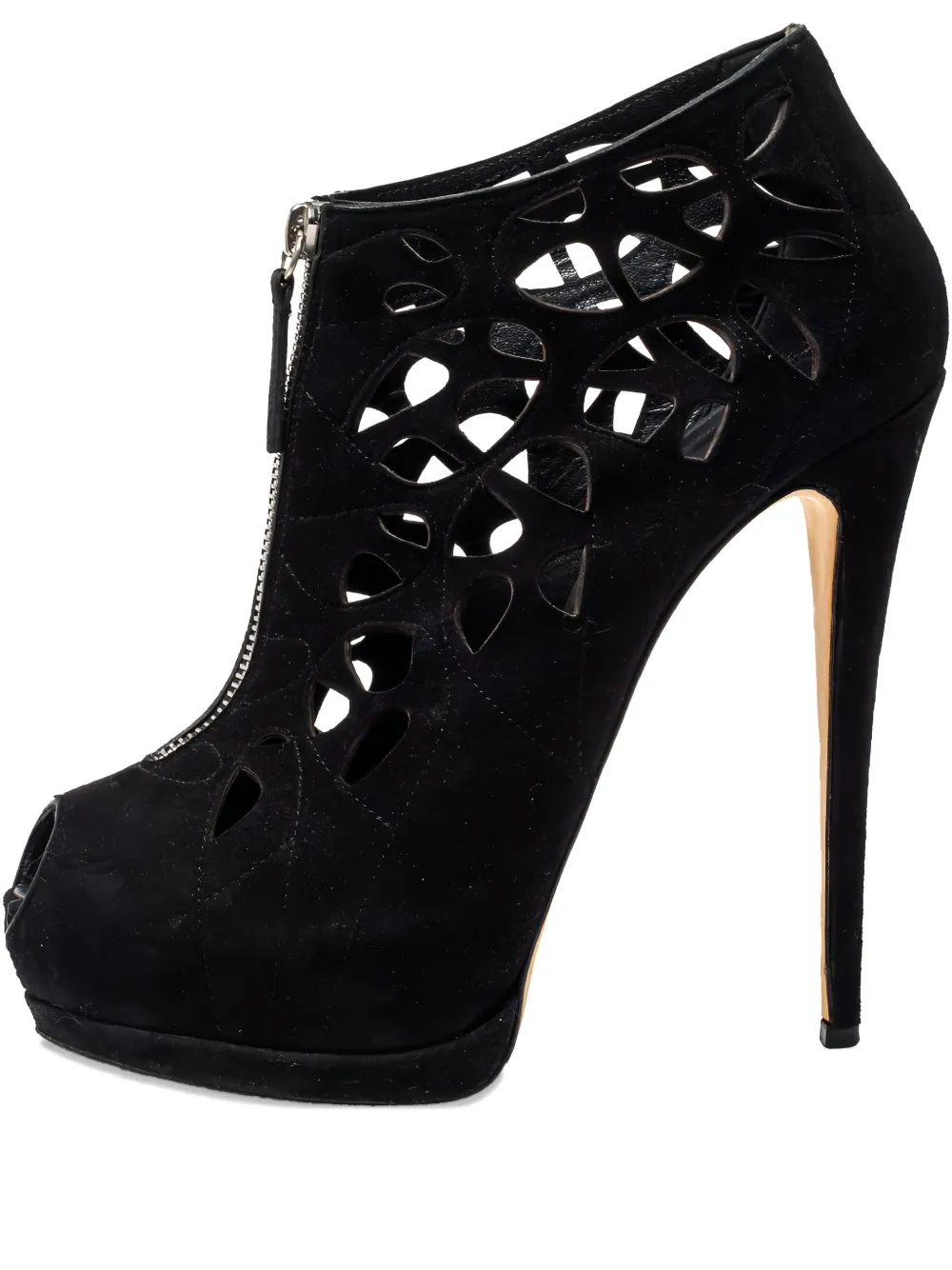Giuseppe Zanotti Vintage pre-owned 150mm cut-out booties - ブラック Giuseppe Zanotti Vintage pre-owned 150mm cut-out booties - ブラック