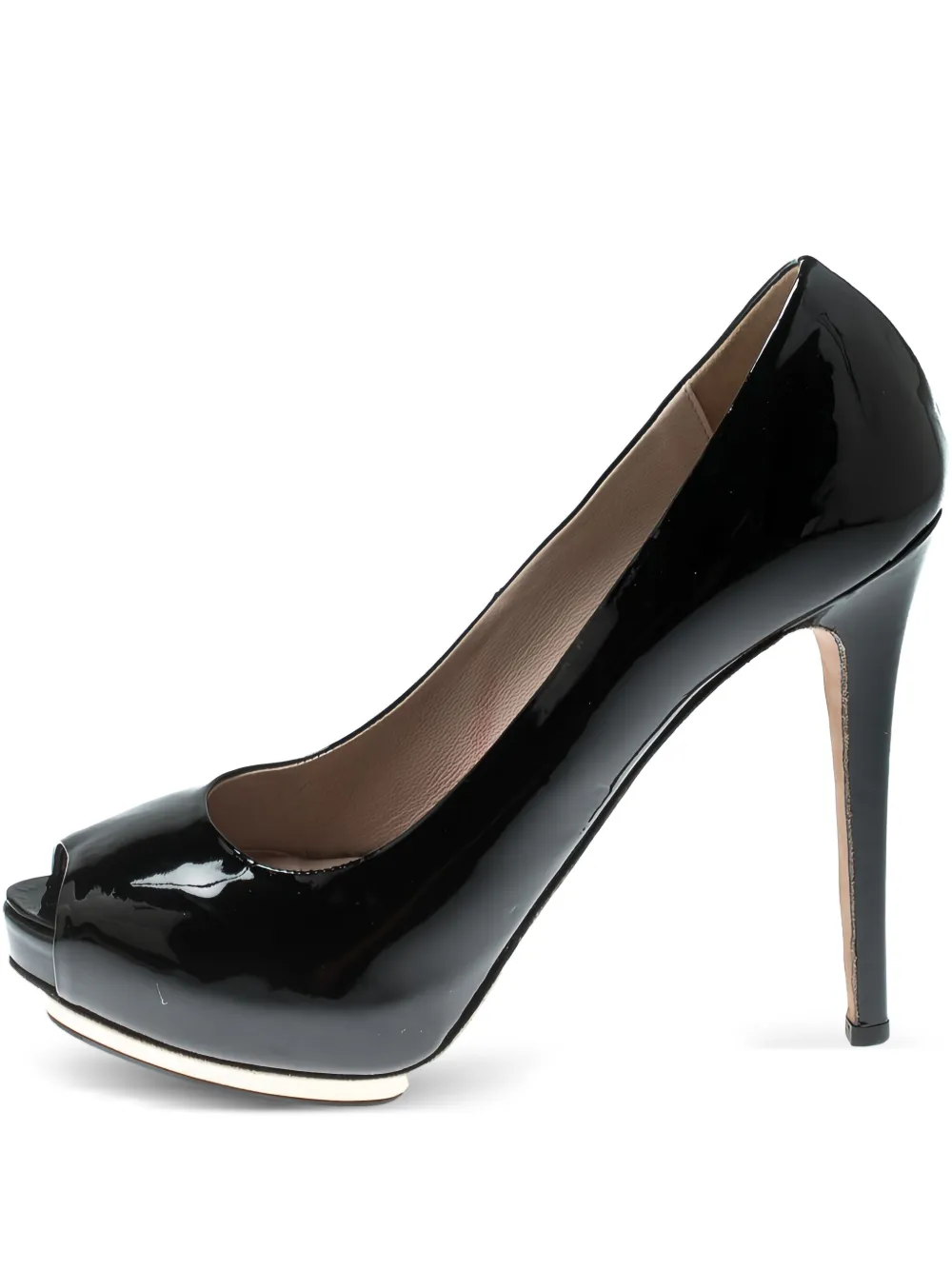 Le Silla pre-owned patent leather peep toe pumps | Black | Image 1