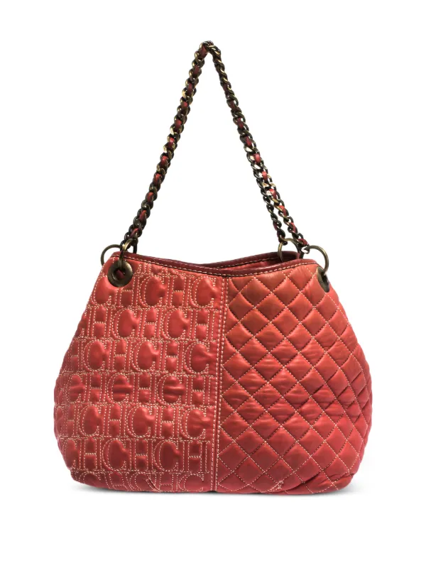 Carolina Herrera Vintage pre-owned Quilted Leather Shoulder Bag Orange  FARFETCH PH