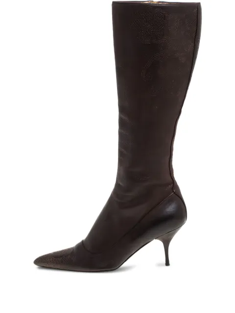 Prada Pre-Owned leather knee-high boots