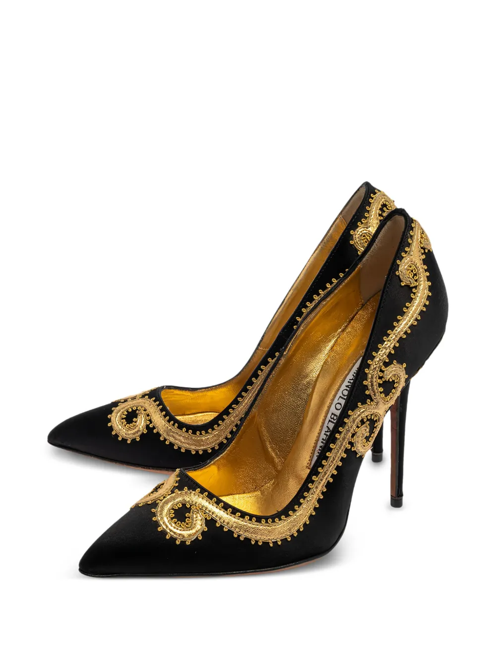 Manolo Blahnik pre-owned 110mm embroidered pointed-toe pumps | Image 2