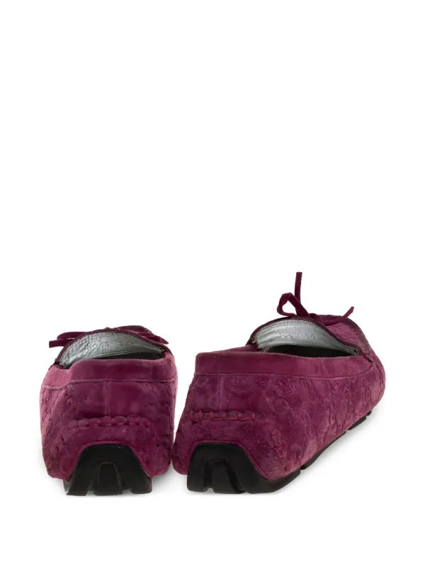 Gucci Pre-Owned GG スエード ローファー | パープル | FARFETCH JP