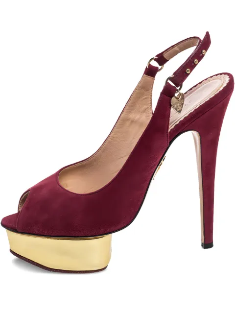 Charlotte Olympia 150mm Maroon pumps
