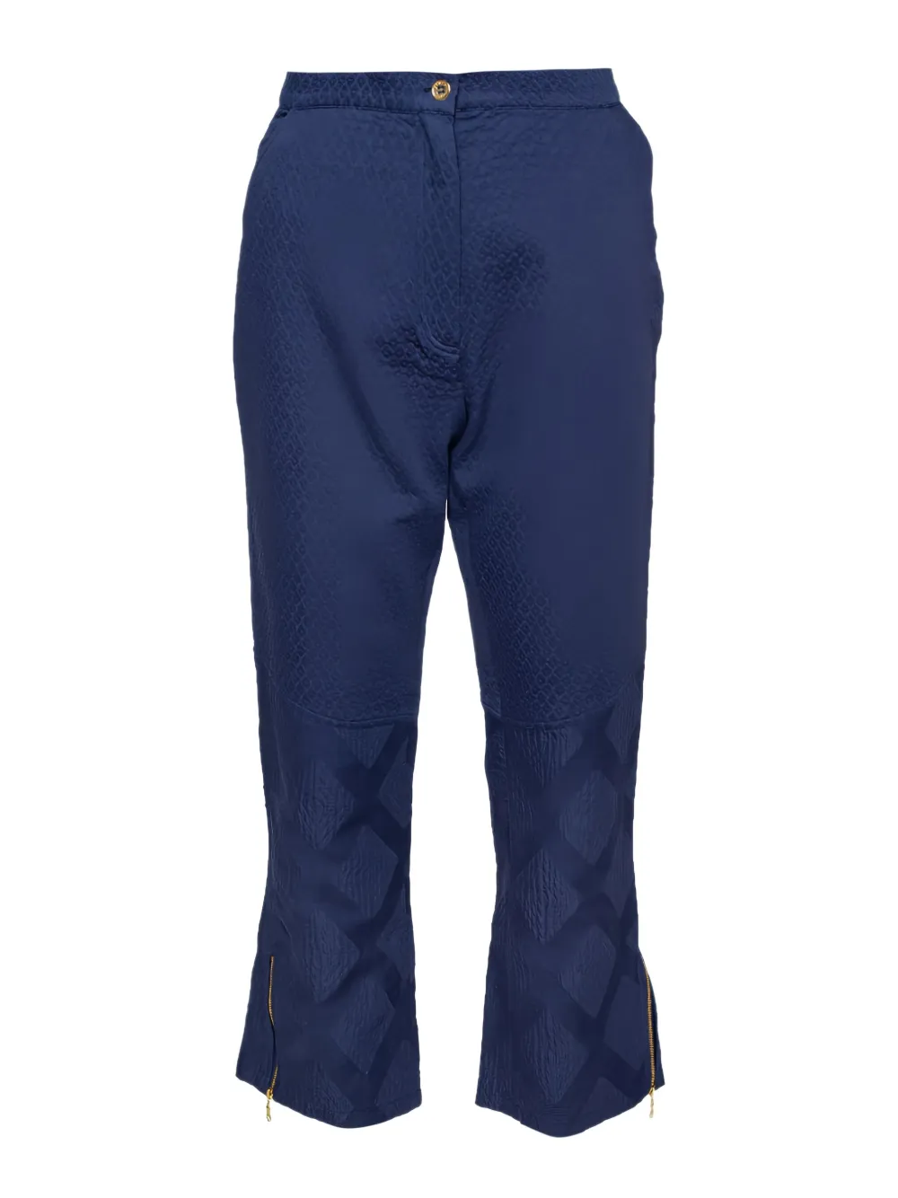 geometric-pattern cropped trousers
