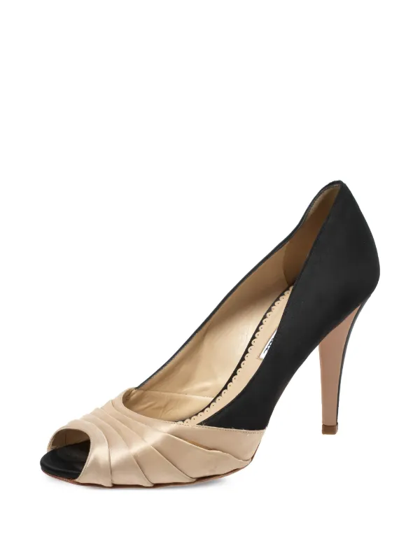 Escarpins Oscar De La Renta - Modèle Fauna, Bout Pointu En Daim Noir - Taille US 9 - Talon Très Haut (4"+)
