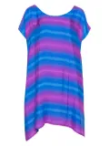Emporio Armani Pre-Owned striped silk tunic - Blue