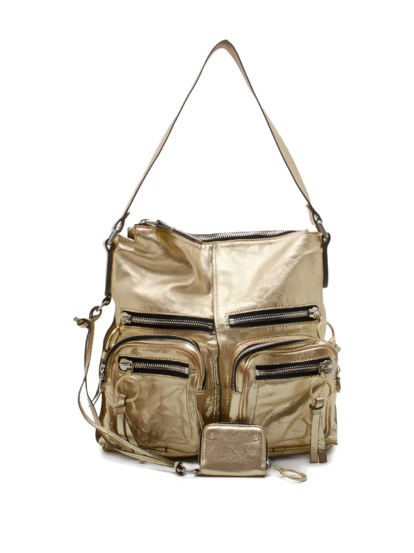 Chloé Pre-Owned メタリックレザーショルダーバッグ | ゴールドトーン 