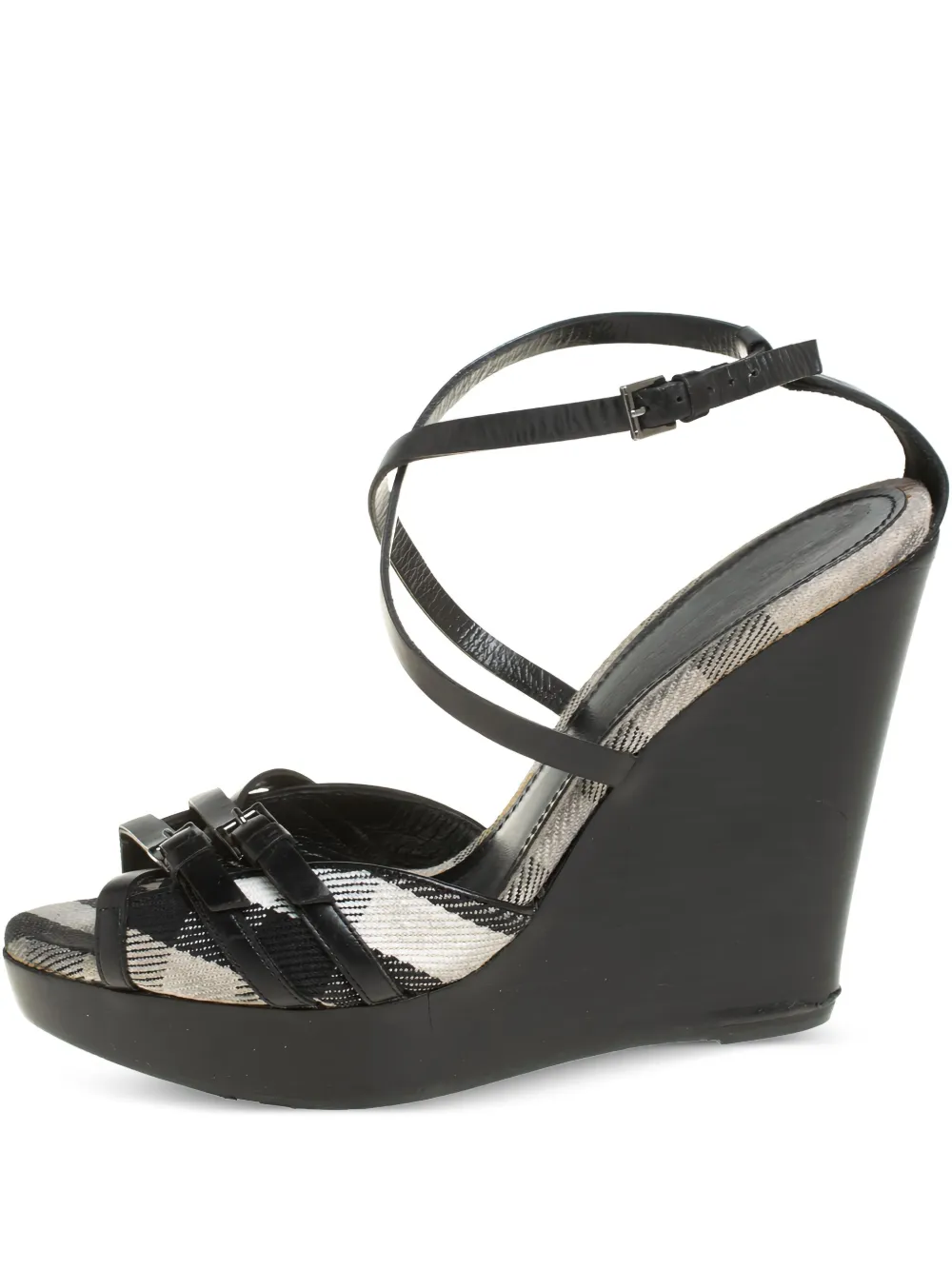 wedge buckled sandals