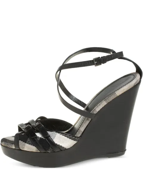 Burberry Pre-Owned wedge buckled sandals