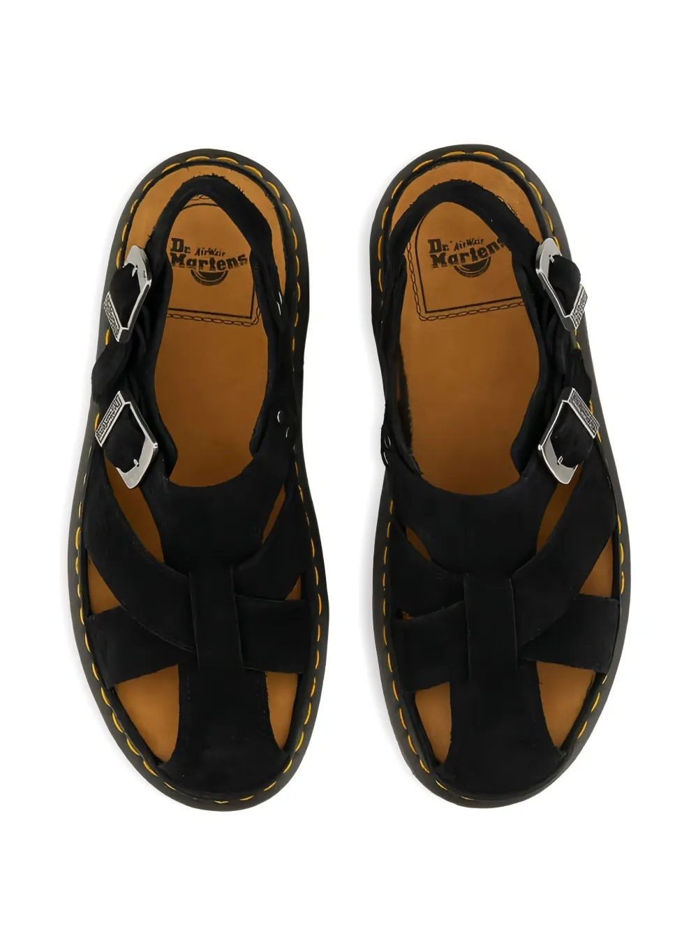 Dr. Martens Archive Fisherman leren sandalen Zwart